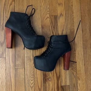 Jeffrey Campbell Black Lita Ankle Boot 9